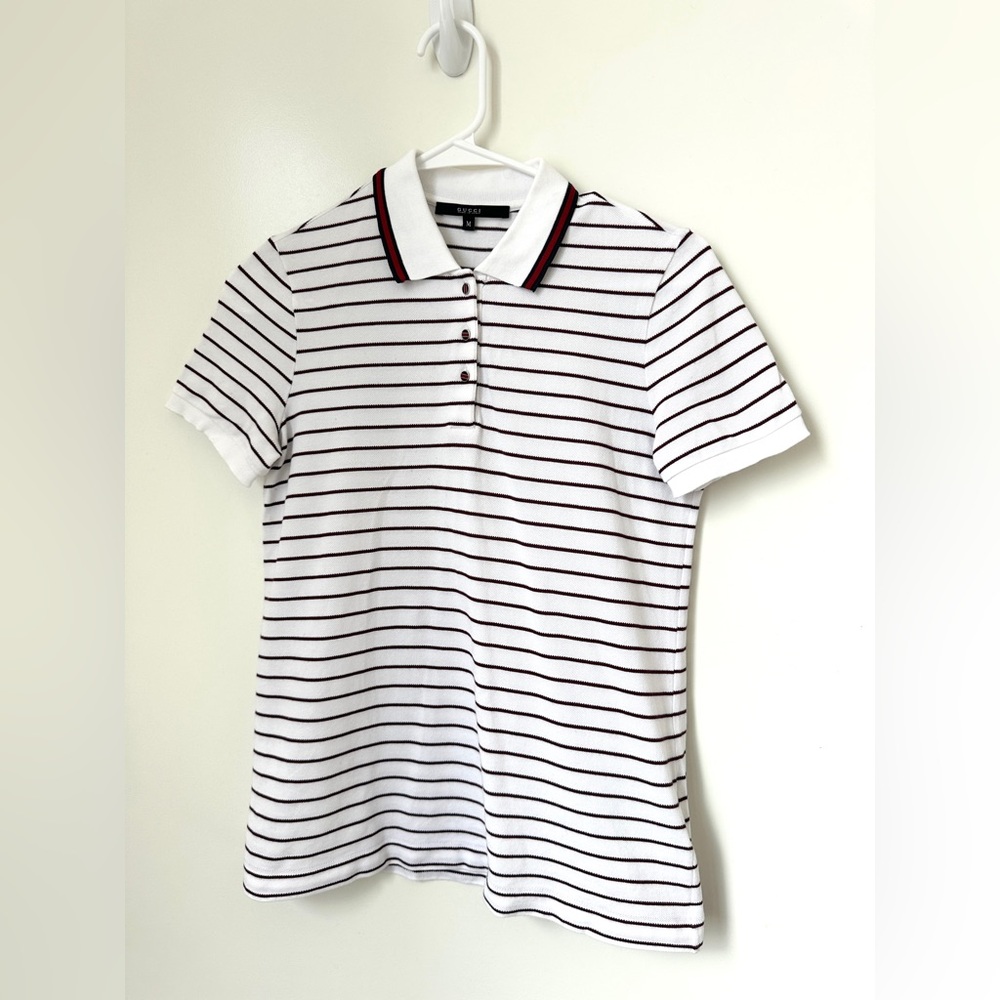 Gucci White Fitted Polo Shirt